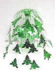 TS60009GRE   30CM GREEN X`MAS TREE FOIL DANGLE 